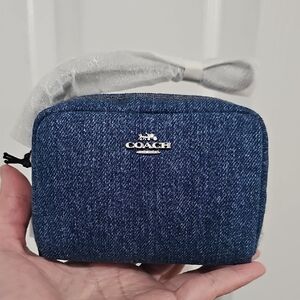Coach Pouch Wristlet - Indigo Denim